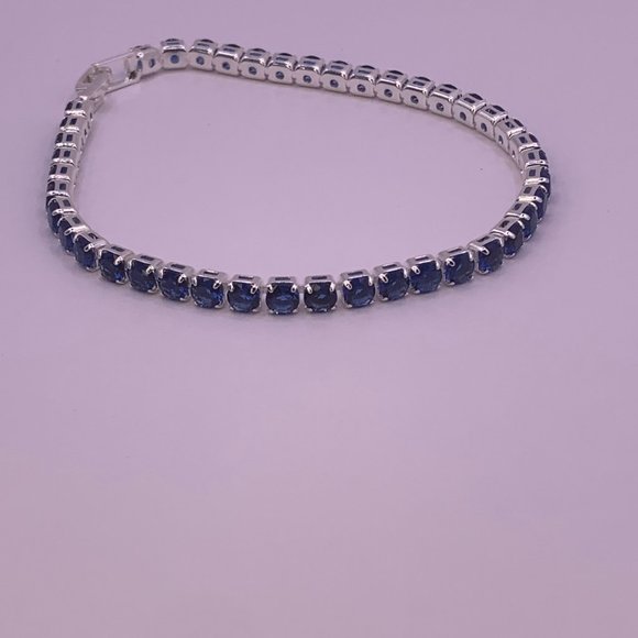 Beautiful Blue Crystal CZ Tennis Bracelets - Picture 2 of 5
